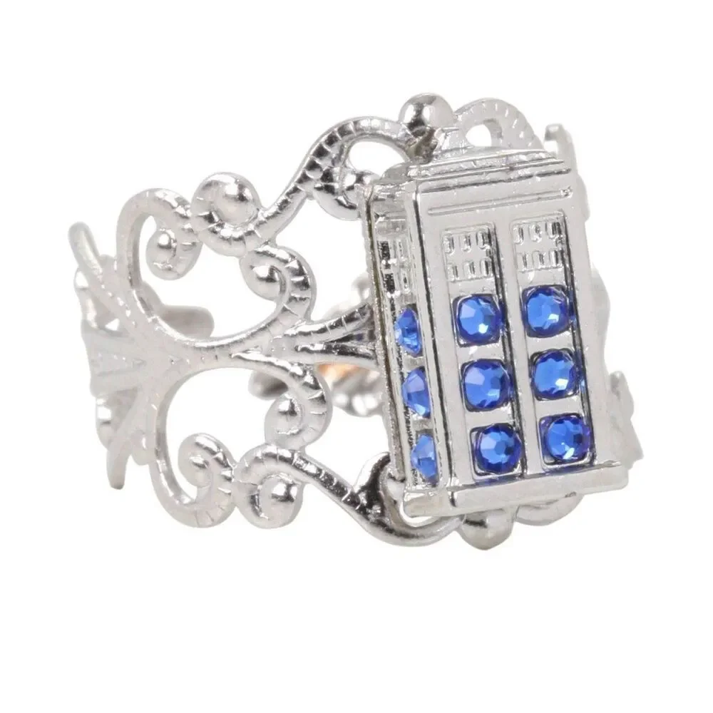 Bundle Sale 3 for $15 | Doctor Who TARDIS Filigree Ring – Adjustable